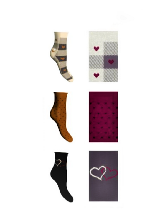 Aria patterned short women's socks Discover TRI-PACK socks